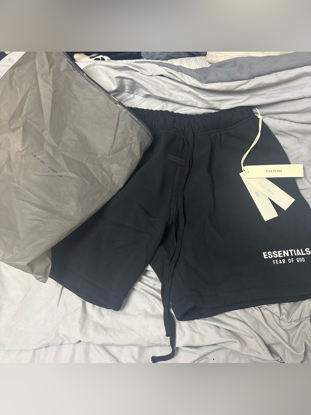 Fear of God Essentials Black Athletic Sweat Shorts